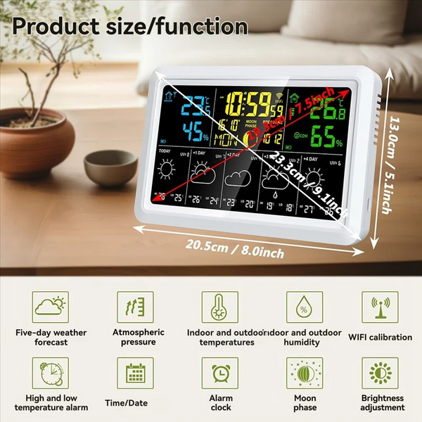 Метеостанція WiFi Tuya B97A з зовнішнім датчиком B97A-WIFI фото