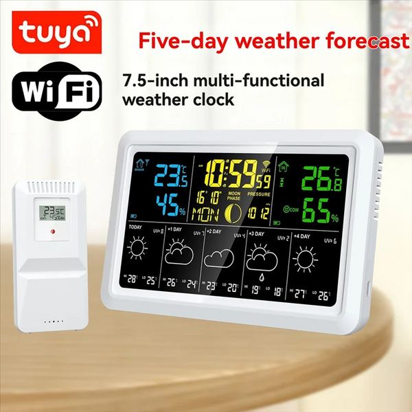 Метеостанція WiFi Tuya B97A з зовнішнім датчиком B97A-WIFI фото