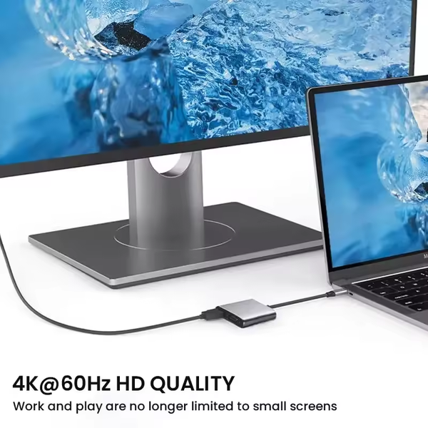 Адаптер USB Type-C HDMI VGA 2 в 1, 4K Ultra HD, конвертер для ноутбуків, планшетів і смартфонів XG-FXTCH21 фото