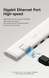 USB-C док-станція Hagibis 5-в-1 з гігабітним LAN RJ45, 3&times;USB 3.0 та Power Delivery 100 Вт KZWN01R фото 4