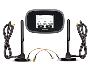 Автомобільний комплект для 4G LTE інтернету з Wi-Fi роутером MiFi 8800L та MIMO магнітними антенами KIT-8000-5G-16-2 фото