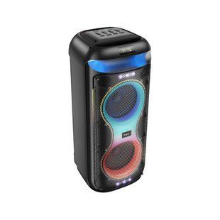 Портативна колонка HOCO HA13 Max Ramon outdoor BT speaker with two wireless microphones Black 6942007643627 фото